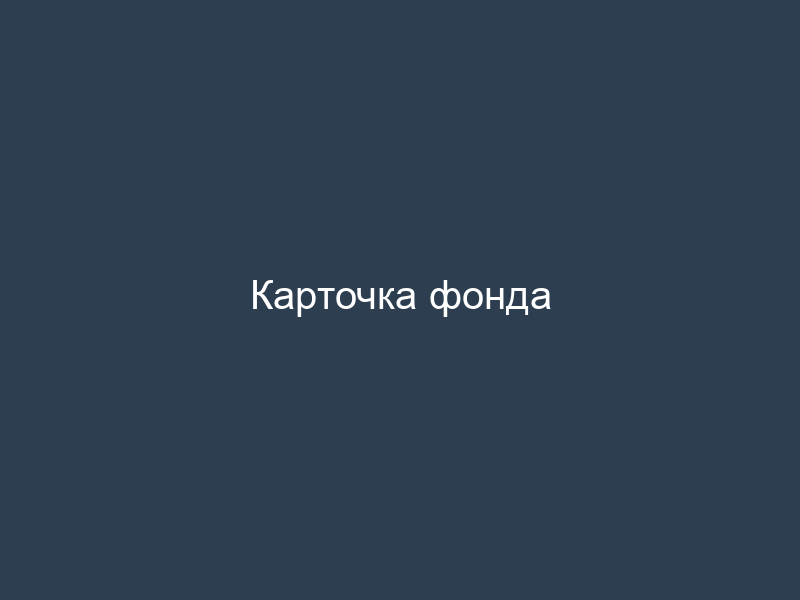 Карточка фонда