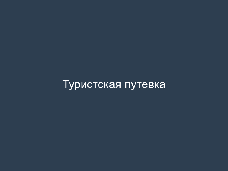 Туристская путевка